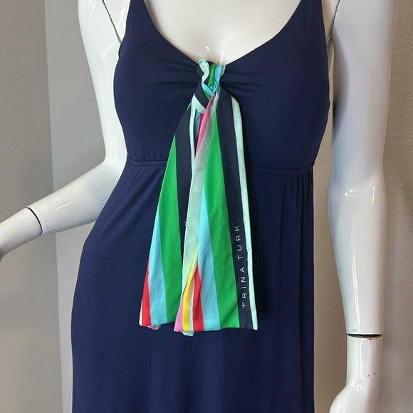 Trina Turk women’s deco stripe cover-up dress size medium - Picture 2 of 8